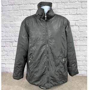 Vintage CW Sport Black Quilted Puffer Jacket Women's 2X Full‎ Zip NEW